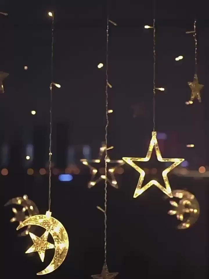 Cortina Luz Led Estrellas x3 Mt Navidad